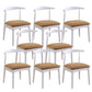 Wood Side Dining Chairs Open Back Dining Side Chair for Home