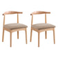 Wood Side Dining Chairs Open Back Dining Side Chair for Home