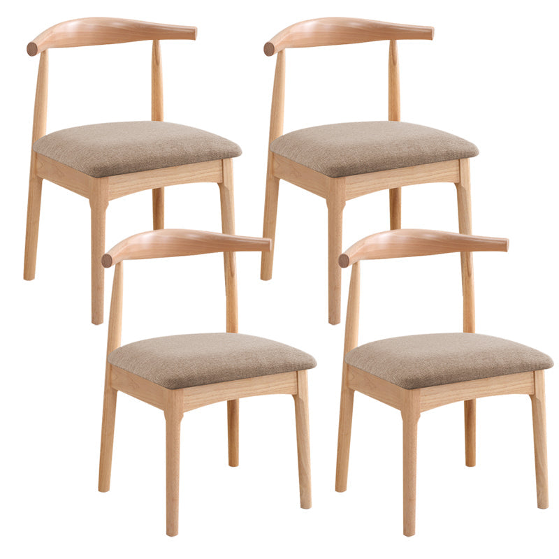 Wood Side Dining Chairs Open Back Dining Side Chair for Home