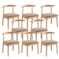 Wood Side Dining Chairs Open Back Dining Side Chair for Home