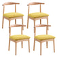Wood Side Dining Chairs Open Back Dining Side Chair for Home