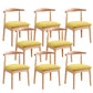 Wood Side Dining Chairs Open Back Dining Side Chair for Home