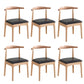 Wood Side Dining Chairs Open Back Dining Side Chair for Home