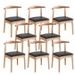 Wood Side Dining Chairs Open Back Dining Side Chair for Home