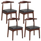 Wood Side Dining Chairs Open Back Dining Side Chair for Home