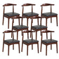 Wood Side Dining Chairs Open Back Dining Side Chair for Home
