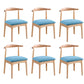 Wood Side Dining Chairs Open Back Dining Side Chair for Home