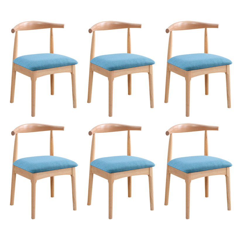 Wood Side Dining Chairs Open Back Dining Side Chair for Home