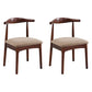 Wood Side Dining Chairs Open Back Dining Side Chair for Home