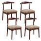 Wood Side Dining Chairs Open Back Dining Side Chair for Home