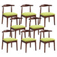 Wood Side Dining Chairs Open Back Dining Side Chair for Home