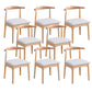 Wood Side Dining Chairs Open Back Dining Side Chair for Home