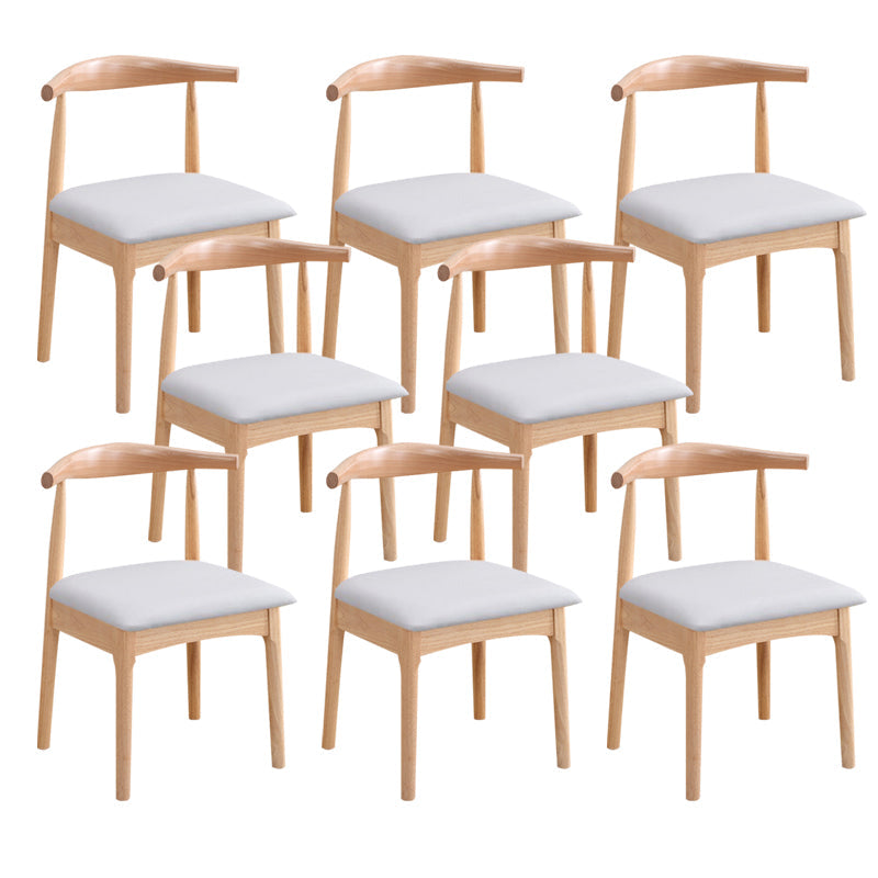 Wood Side Dining Chairs Open Back Dining Side Chair for Home