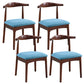 Wood Side Dining Chairs Open Back Dining Side Chair for Home