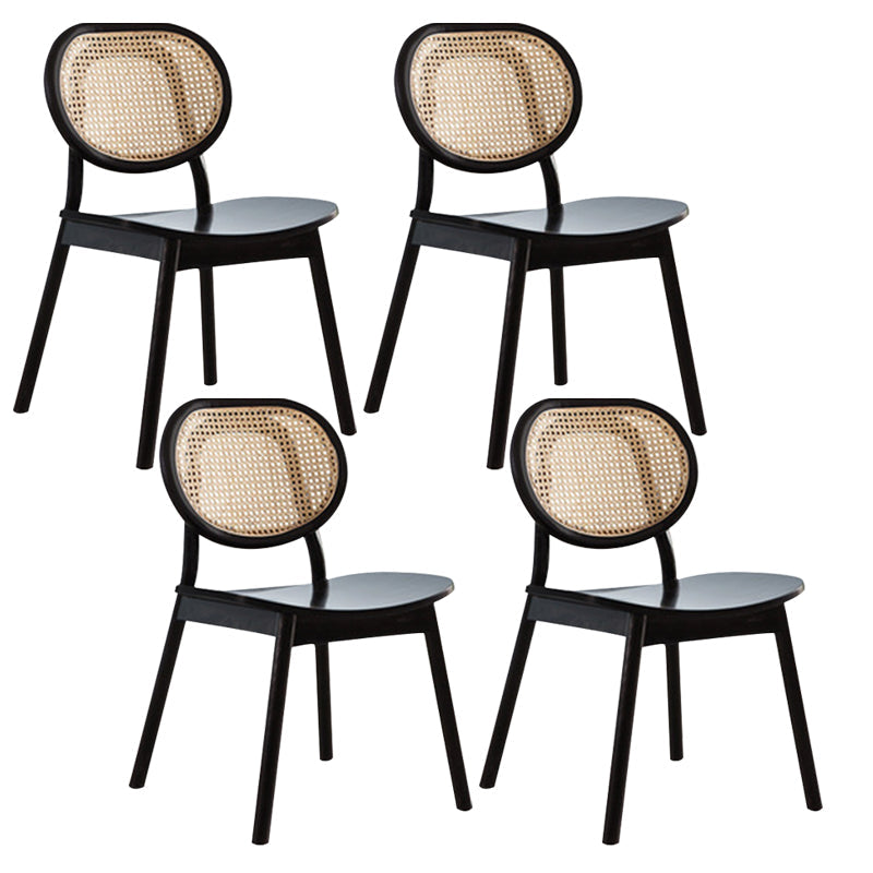 Oak Cane Back Dining Chairs Dining Room Industrial Side Chair