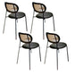 Chaises de salle à manger sans bras tapissées, chaise latérale de salle à manger industrielle