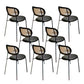 Chaises de salle à manger sans bras tapissées, chaise latérale de salle à manger industrielle