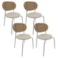 Chaises de salle à manger sans bras tapissées, chaise latérale de salle à manger industrielle