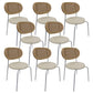 Chaises de salle à manger sans bras tapissées, chaise latérale de salle à manger industrielle