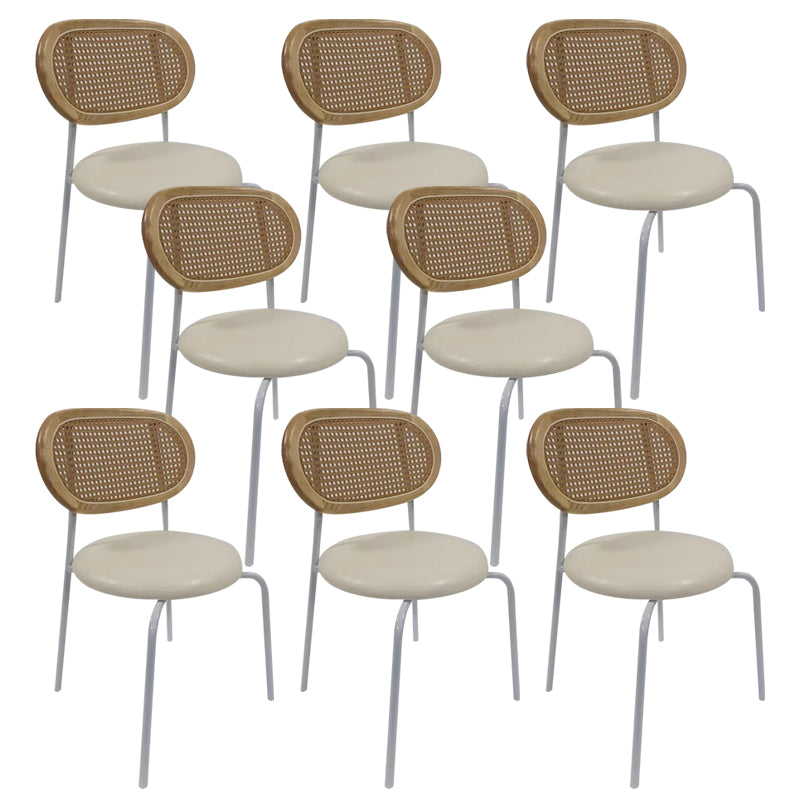 Chaises de salle à manger sans bras tapissées, chaise latérale de salle à manger industrielle