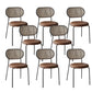 Chaises de salle à manger sans bras tapissées, chaise latérale de salle à manger industrielle