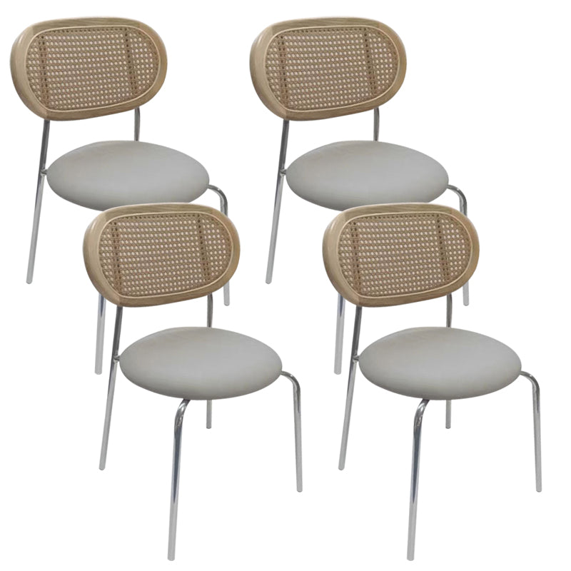 Chaises de salle à manger sans bras tapissées, chaise latérale de salle à manger industrielle