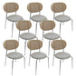 Chaises de salle à manger sans bras tapissées, chaise latérale de salle à manger industrielle
