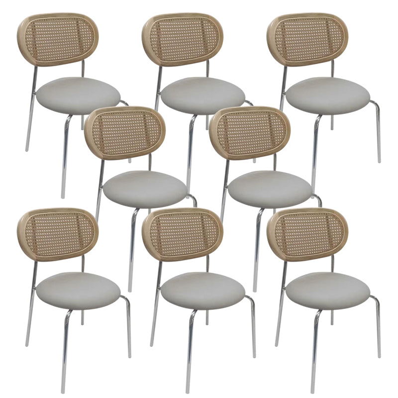 Chaises de salle à manger sans bras tapissées, chaise latérale de salle à manger industrielle
