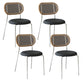 Chaises de salle à manger sans bras tapissées, chaise latérale de salle à manger industrielle