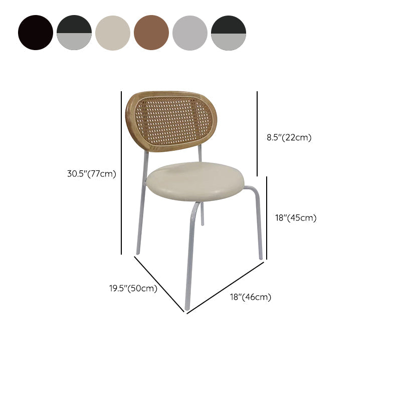 Chaises de salle à manger sans bras tapissées, chaise latérale de salle à manger industrielle