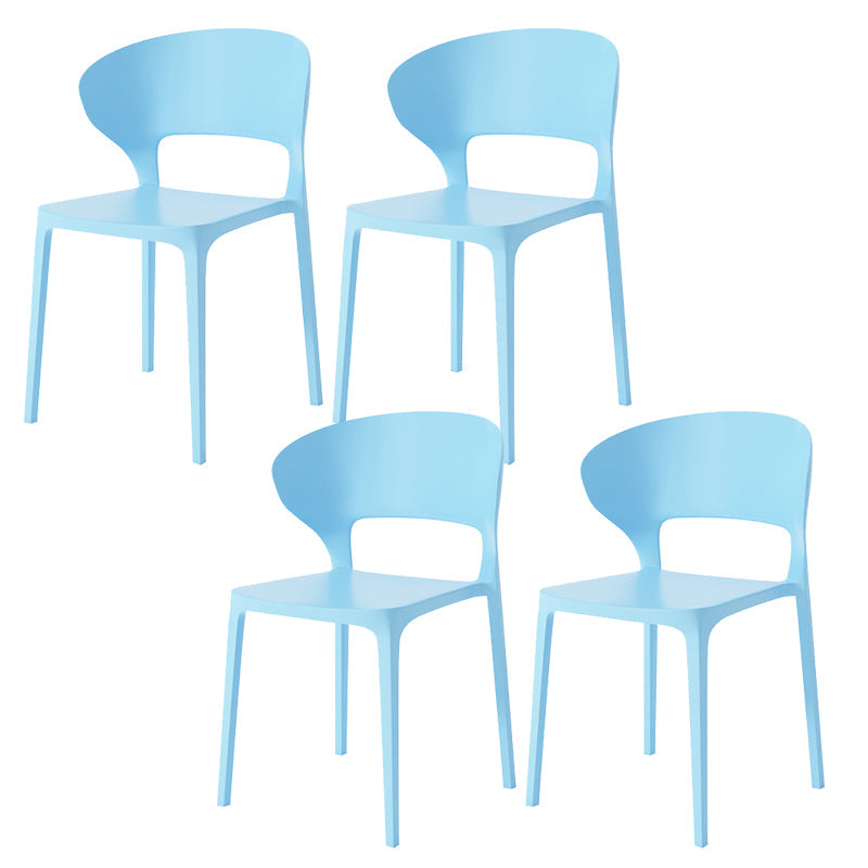 Sala da pranzo sedia laterale di plastica cucina sedie da pranzo senza braccio