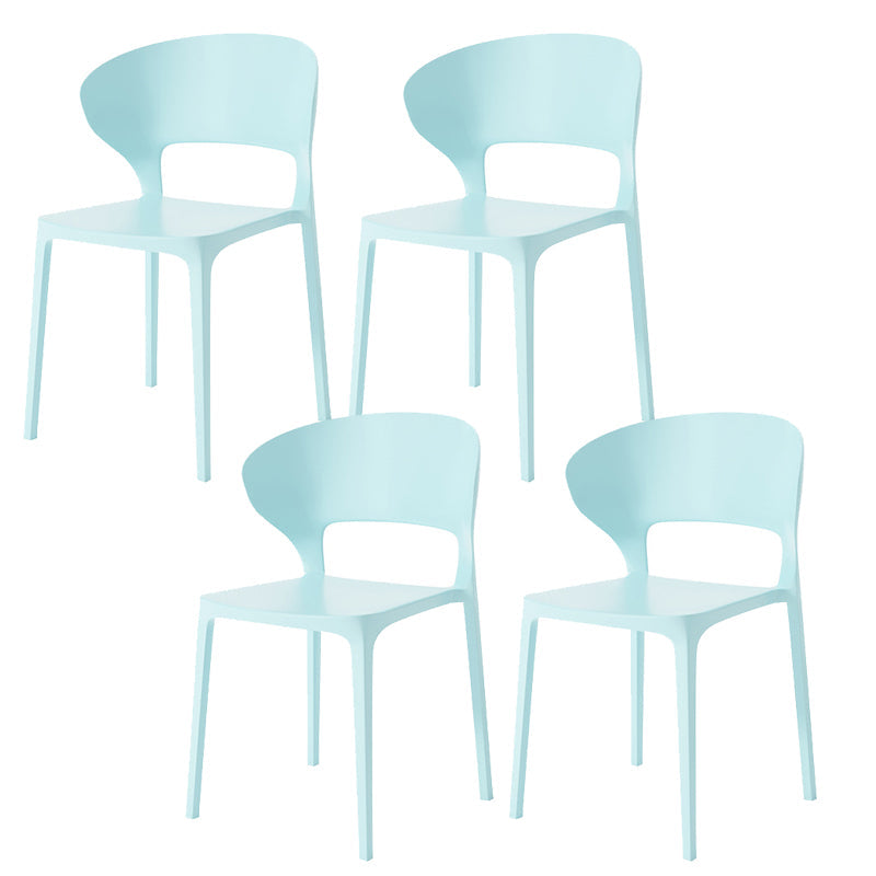 Sala da pranzo sedia laterale di plastica cucina sedie da pranzo senza braccio
