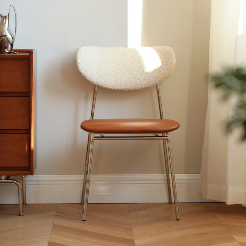 Contemporary Indoor Side Chair Silver Legs Open Back Dining Chair Clearhalo 'Dining Chairs' 'Dining Tables & Seating' 'dining_chair' 'furn' 'furn_dining_chair' 'Furniture' 'Kitchen & Dining Furniture' 6680644