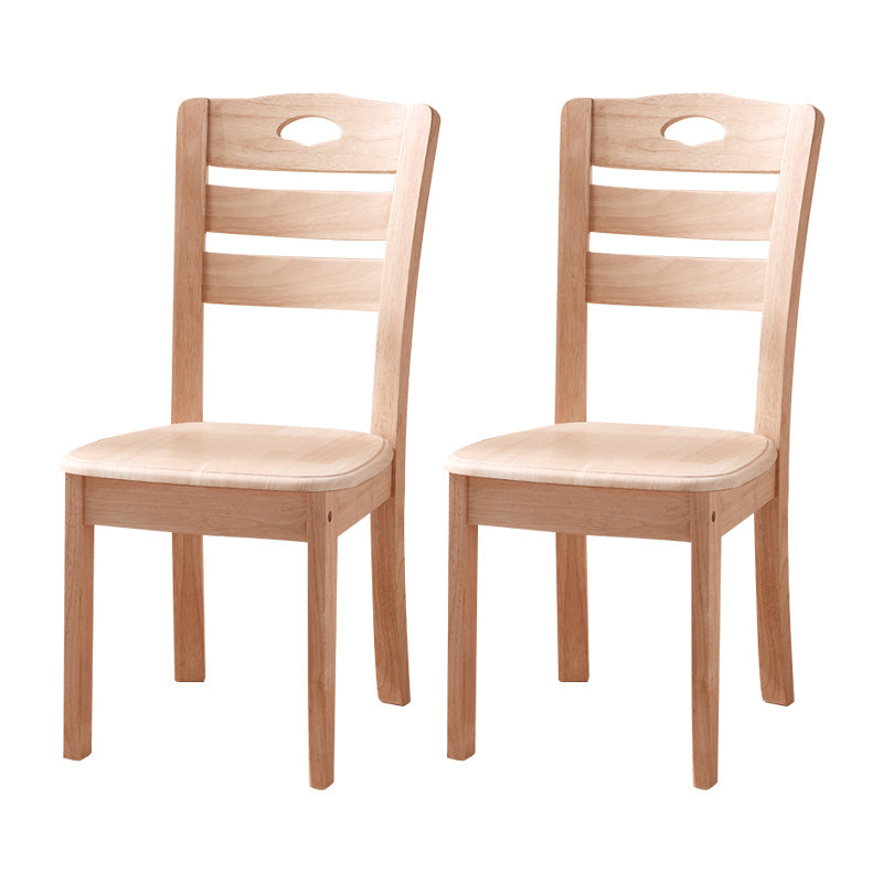 16.5" Wide Side Chair Industrial Wood Side Dining Armless Chairs