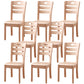16.5" Wide Side Chair Industrial Wood Side Dining Armless Chairs
