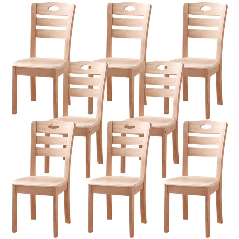 16.5" Wide Side Chair Industrial Wood Side Dining Armless Chairs