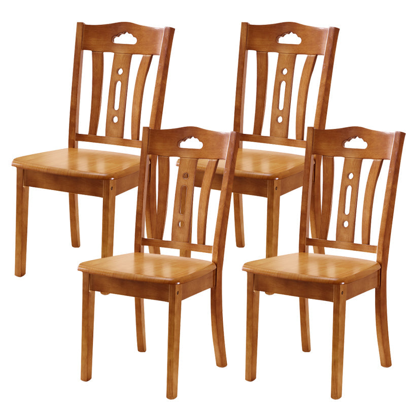 16.5" Wide Side Chair Industrial Wood Side Dining Armless Chairs