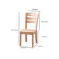 16.5" Wide Side Chair Industrial Wood Side Dining Armless Chairs