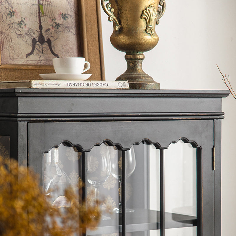 Tradizionale curiosità in legno porte di vetro a buffet per camera da letto