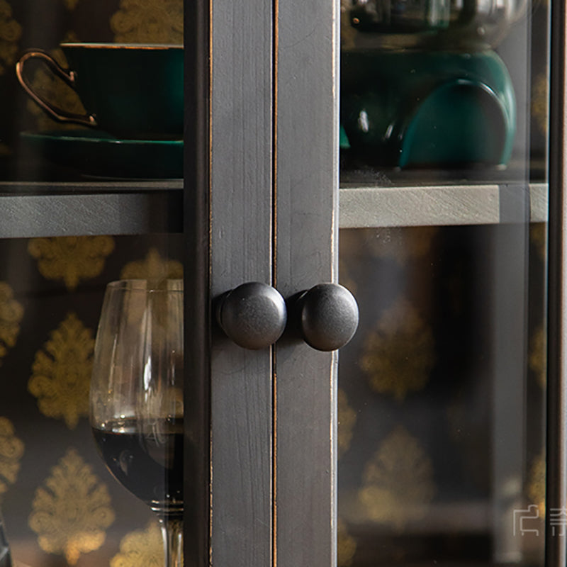 Tradizionale curiosità in legno porte di vetro a buffet per camera da letto