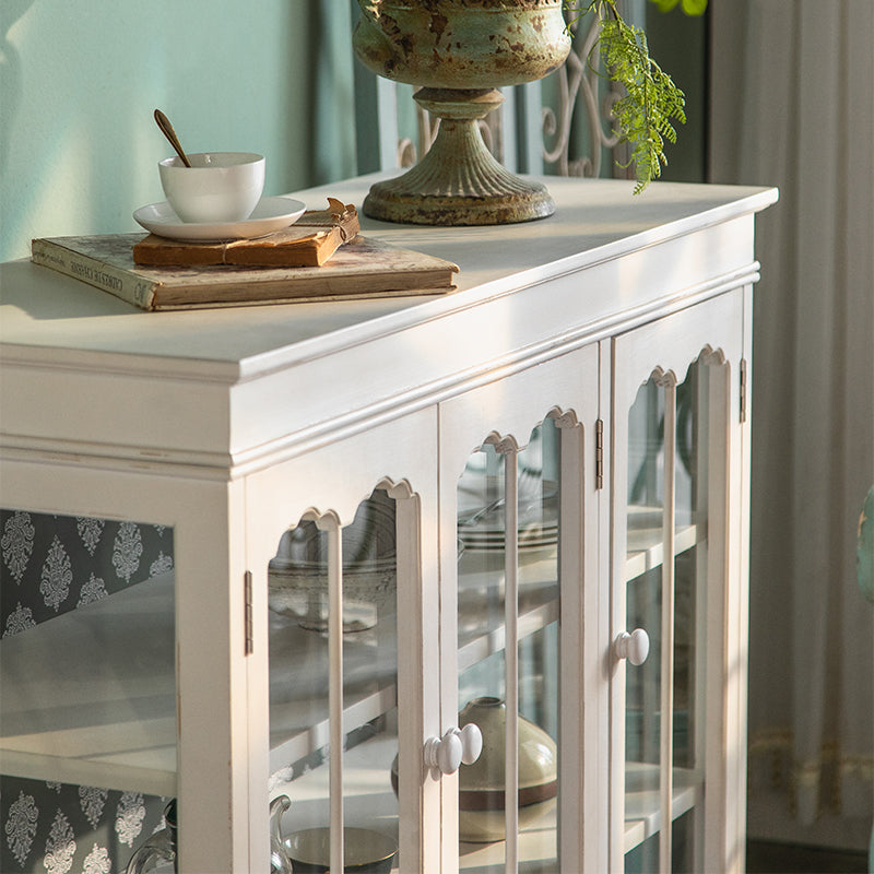 Tradizionale in legno in legno in legno in legno porte in vetro a buffet per camera da letto