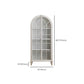 Traditional Pine Display Stand Glass Doors Display Cabinet for Dining Room