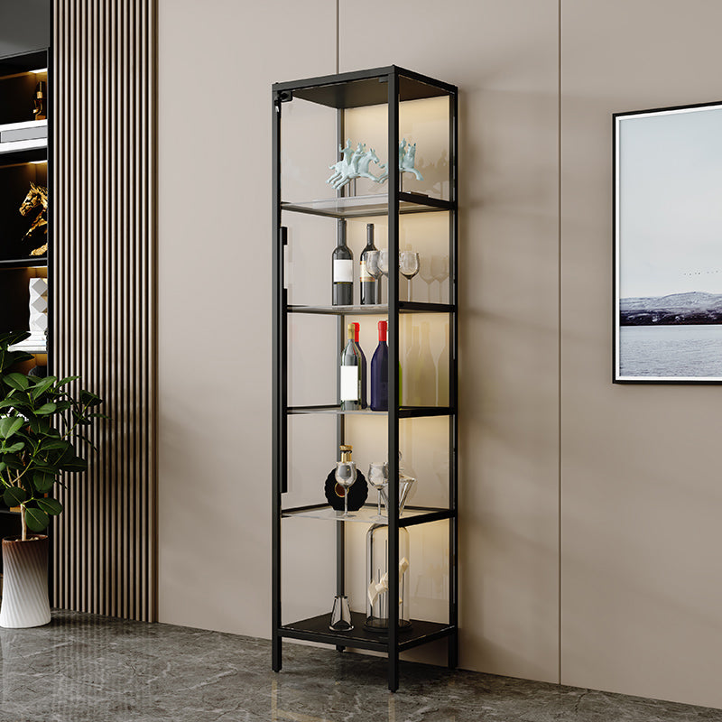 Glam Curio Curio Porte in vetro a buffet in metallo per camera da letto