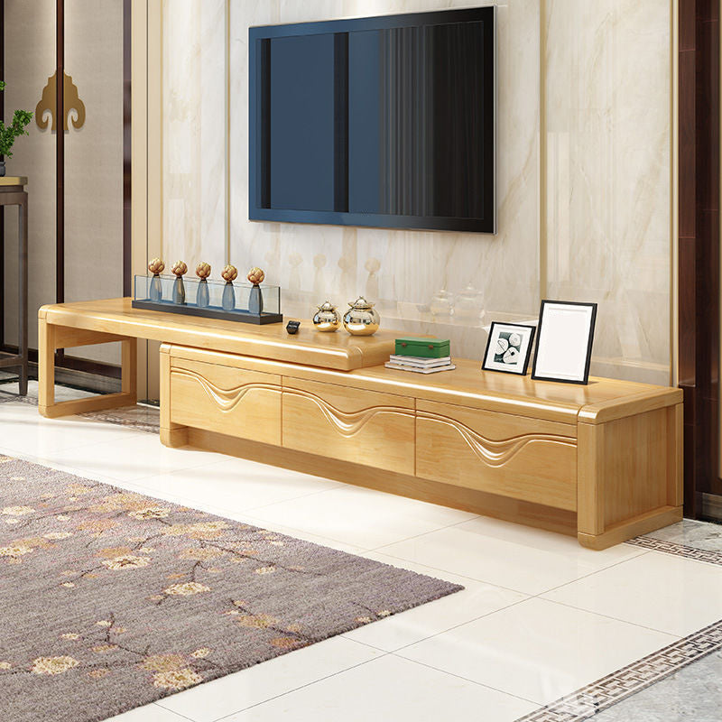 Solid Wood Media Console Traditional TV Stand Console with Drawers Natural Clearhalo 'furn' 'furn_tv_stands_entertainment_centers' 'Furniture' 'Living Room Furniture' 'TV Stands & Entertainment Centers' 'TV Stands & Media Storage Furniture' 'tv_stands_entertainment_centers' 6682871