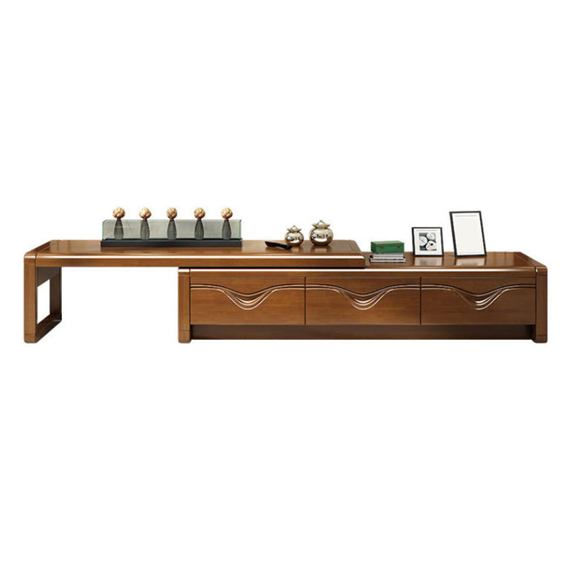 Solid Wood Media Console Traditional TV Stand Console with Drawers Clearhalo 'furn' 'furn_tv_stands_entertainment_centers' 'Furniture' 'Living Room Furniture' 'TV Stands & Entertainment Centers' 'TV Stands & Media Storage Furniture' 'tv_stands_entertainment_centers' 6682874