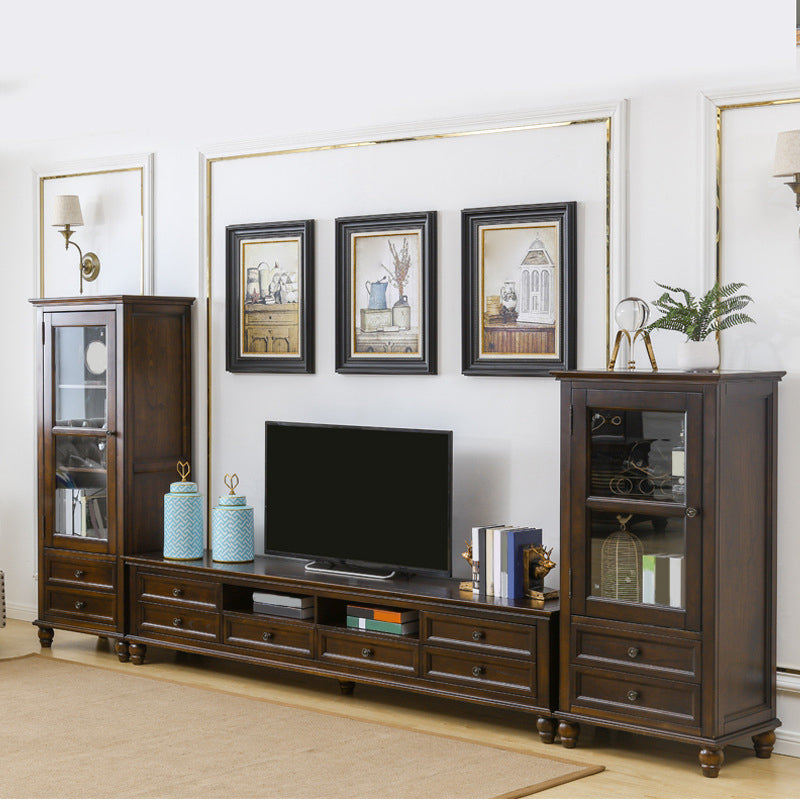 Traditional TV Media Console Solid Wood TV Console with 6 Drawers Clearhalo 'furn' 'furn_tv_stands_entertainment_centers' 'Furniture' 'Living Room Furniture' 'TV Stands & Entertainment Centers' 'TV Stands & Media Storage Furniture' 'tv_stands_entertainment_centers' 6682896