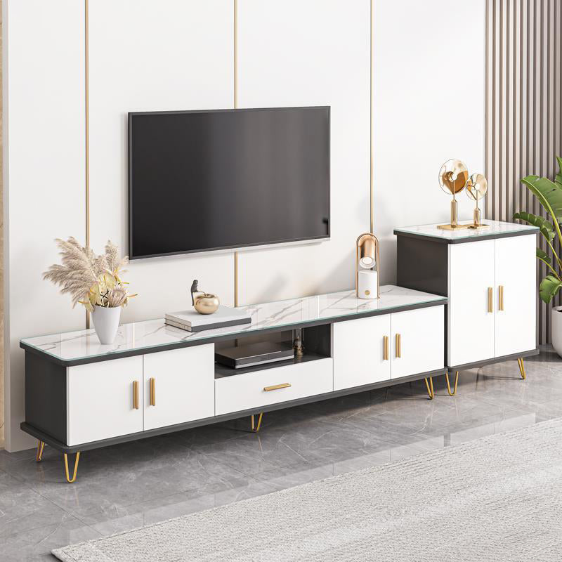 Glam – meuble TV, Console multimédia de rangement ouverte pour le salon