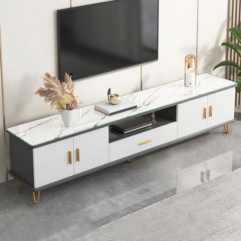 Glam – meuble TV, Console multimédia de rangement ouverte pour le salon