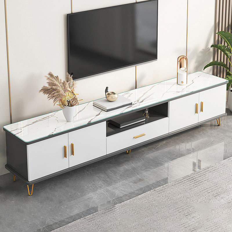 Glam – meuble TV, Console multimédia de rangement ouverte pour le salon