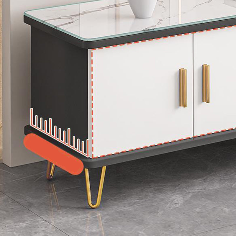 Glam – meuble TV, Console multimédia de rangement ouverte pour le salon